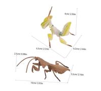 FIXOSHEE 2 Pièces Modèle d'insecte de Simulation modèle Animal Mantis de prière réaliste Mantis réaliste Artisanat d'insectes Statue de Religieuse Figurine Plastique