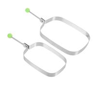 FIXOSHEE 2 pièces Moule à Crêpes et Œufs Acier Inoxydable Anneaux Antiadhésifs pour Cuisson Boîte à Gâteau Mille Outil Polyvalent pour Pâtisserie et Friture