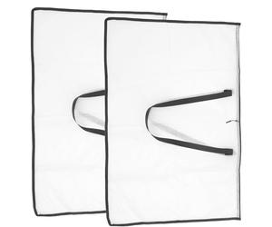 FIXOSHEE 2 Pièces Paquet de Rangement en PVC, Format Portefeuille | Protection des Œuvres à Plat, Poignée à Main, pour Professeurs et Étudiants, Transport Bureau Quotidien