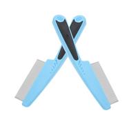 FIXOSHEE 2 pièces Peigne Fin Acier Inoxydable Lot de Peigne Anti-pelliculaire pour Cheveux Garçon Fille et Animaux Démêlant pour Hommes et Femmes Outil Professionnel de Toilettage et Soin