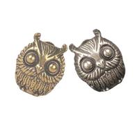 FIXOSHEE 2 pièces Pendentifs Mini Hiboux Laiton Vintage Perles Intercalaires pour Bracelets DIY Accessoires Artisanaux pour Colliers Porte-clés et Décoration