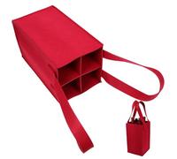 FIXOSHEE 2 pièces Pochette à Vin Feutre pour Bouteilles Robuste et Portable Design Simple et Élégant pour Transport Pratique de Vin et Bière Lors des Voyages ou Fêtes