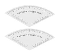 FIXOSHEE 2 Pièces Règle de Sourcils PVC Outil de Mesure Réutilisable pour Tracé Rapide et Symétrique Adapté à Tous Types de Visage pour Maquillage et Design Professionnel