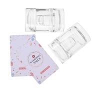 FIXOSHEE 2 Pièces Silicone French Nail Stamper With Transparent Plate Soft Jelly Stamping Tool For Precise Manicure Art Travel Friendly Nail Stamp Set For Home And Salon