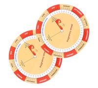 FIXOSHEE 2 Pièces Suivi de Grossesse Imprimé Couleur Tableau Comparatif Développement Fœtal en Papier Roue de Grossesse pour Futures Mamans Guide Pratique