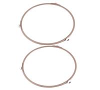 FIXOSHEE 2 Pièces Support Plateau Tournant Micro Ondes avec Roues Résistant Haute Température Support Rond pour Plaque Micro Ondes Accessoire de Remplacement