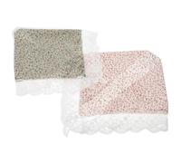 FIXOSHEE 2 pièces Triangle Head Bandanas With Lace Trim For Women Adjustable Floral Print Hair Scarves Versatile For Casual And Formal Wear Couleur Aléatoire Couleur Aléatoire