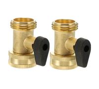 FIXOSHEE 2 pièces Vannes Arrêt Laiton Robustes Valves Sphériques Unidirectionnelles pour Tuyaux de Jardin Fermeture Étanche et Manette Ergonomique Compatibles Raccords Arrosage Standard