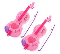FIXOSHEE 2 pièces Violon Plastique pour Garçon Fille Instrument Musical Éducatif Miniature Éveil Ludique pour Filles et Garçons Cadeau Initiation Musique Couleur Couleur Aléatoire