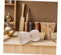 FIXOSHEE 2 Pièces Wooden Hourglass Shape Post Caps For Staircase Decoration European Style Round Column Toppers For Home And Villa