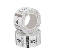 FIXOSHEE 2 Rouleaux D’Autocollants Dateurs 365 Jours en Papier Washi Noir et Blanc Étiquettes Adhésives pour Agendas Calendriers Perpétuels et Scrapbooking DIY Indicateurs de Date pour