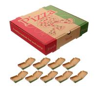 FIXOSHEE 20 Boîtes à Pizza à Emporter Pliables 18,5 X 18,5 X 4 Cm en Papier Alimentaire, Boîte D’emballage 7 Pouces pour Fêtes et Restauration, Lot Pratique pour Transport et Stockage