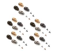FIXOSHEE 20 Ensembles Punk Skull Studs Rivets For Clothing DIY Leather Craft Bags Shoes Decoration Mix