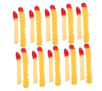 FIXOSHEE 20 Pièces Alimentaire Simulé Pommes Frites Ondulées avec Sauce Modèles PVC Réalistes pour Décoration Restaurant Jeu Imitation Garçon Fille et Accessoire Photo