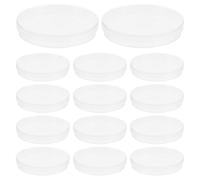 FIXOSHEE 20 pièces Lot de Boîtes Pétri Transparentes Stériles avec Couvercles Plats Culture pour Cellules Laboratoire Vaisselle de Culture pour Études Biologiques