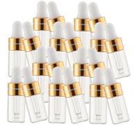 FIXOSHEE 20 pièces Lot de Petites Bouteilles Rechargeables avec Pipette Transparentes Flacons Vides Portables pour Huiles Essentielles Cosmétiques et de Voyage