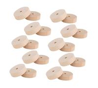 FIXOSHEE 20 Pièces Roues Bois Miniatures pour Modèles de Voitures Roues Rondes Naturelles Accessoires DIY pour Projets Artisanaux et Construction