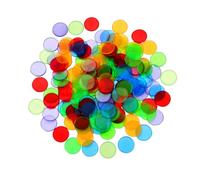 FIXOSHEE 200 pièces Jetons de Jeu Bingo Plastique Colorés Accessoires de Comptage et Apprentissage Disques pour Jeux de Société et Mathématiques