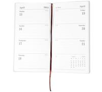 FIXOSHEE 2024 Agenda Anglais A6 365 Jours Planificateur Mensuel Cahier De Gestion Du Temps Journal Planner Motif Marbre