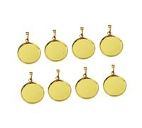 FIXOSHEE 20pièces Plateaux à Pendentifs Ronds Supports Diy Pour Bijoux Bases Liège Pour Création De Pendentifs