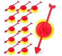 FIXOSHEE 25 pièces Pointeur Flèche Plastique Rotatif avec Ventouse Jeu de Accessoire Compact et Sécurisé pour Jeux de Société et Roue Fortune