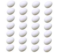 FIXOSHEE 28pièces Œufs Factices Plastique Réalistes pour Pigeons Imitation Solide pour Élevage Et Induction Éclosion Accessoires Pratiques pour Reproduction De Pigeons
