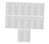 FIXOSHEE 2ensembles Lot de Gabarits de Toise Murale Plastique Pochoir Réutilisable pour Mesurer Garçon Fille Outil de Mesure pour Usage Domestique