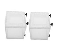 FIXOSHEE 2pièces Boîte Élevage pour Aquarium Transparent avec Filet Maille Séparateur De Poissons pour Poissons Clowns Guppys Et Bettas
