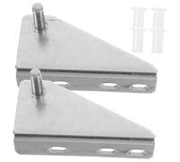 FIXOSHEE 2pièces Charnières De Porte Réfrigérateur Acier Inoxydable Montage Facile Sans Outil Espacement Avec Bouchon Caoutchouc Pour Congélateur Domestique Et Commercial