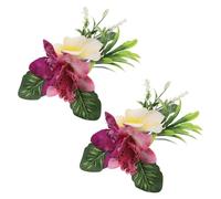 FIXOSHEE 2pièces Pince à Cheveux Fleur Hawaïenne Orchidée Pinces Plumeria Pour Femmes Accessoires Cheveux Style Chinois Hanfu