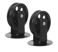 FIXOSHEE 2pièces Poulies de Plafond Fer Rustique pour Suspension de Lampe Poulie Silencieuse pour Corde Poulie Fixe pour Installation de Câble Support de Plafond