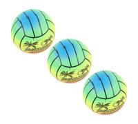 FIXOSHEE 3 Pièces Balles de Plage Élastiques PVC Arc Ciel Lot de Balle Rebondissante pour Garçon Fille Sportif Intérieur Extérieur
