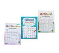 FIXOSHEE 3 pièces Cahier Exercices Maths Multiplication et Division pour Garçon Fille Pratique Ciblée pour École et Maison Renforce Calculs et Tables Adapté Élèves Élémentaires