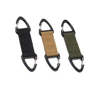 FIXOSHEE 3 pièces Crochet Masque à Double Face avec Boucle Nylon Multi-usage pour Suspension de Masque et Fixation Sacoche Noir Vert Terre de Somme