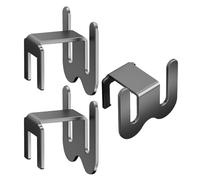 FIXOSHEE 3 Pièces Lot de 3 Supports Muraux pour Pantoufles en Plastique Gris Ardoise, Organisateur de Chaussures Peu Encombrant pour Salle de Bain et Entrée, Porte-Chaussures Mural sans