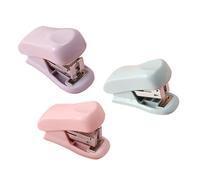 FIXOSHEE 3 pièces Mini Agrafeuse de Bureau Compacte Colorées Agrafeuse Manuelle Légère Abs pour Bureau École et Usage Domestique