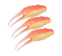 FIXOSHEE 3 Pièces Modèle Pince de Crabe Réaliste Décoration Artificielle Résistante DIY pour Table Cuisine Photographie
