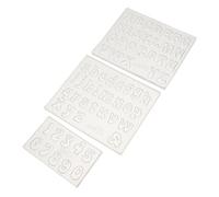 FIXOSHEE 3 pièces Moule Silicone pour Résine Époxy Moules Chiffres et Lettres et Majuscules pour Création DIY Bijoux Personnalisés Surface Lisse Facile à Démouler et Réutilisable
