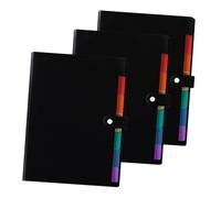 FIXOSHEE 3 pièces Organisateur Fichiers Extensible Trieur Accordéon Multi Couches Pochette Rangement Documents Portable pour Bureau École Maison