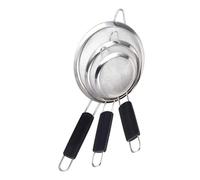 FIXOSHEE 3 pièces Passoire Inox à Mailles Fines Tamis Maille Fine Acier Inoxydable pour Farine et Friture Ustensile de Cuisine Portable Multiple