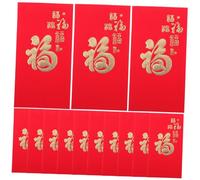 FIXOSHEE 30 Pièces Chinese Lucky Money Envelopes Spring Festival Packets with Blessing Characters Large for Year and Wedding Party Decorations