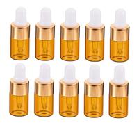 FIXOSHEE 30 Pièces Flacon Voyage Verre Teinté avec Pipette Mini Flacon Compte-gouttes pour Huiles Essentielles et Lotions Récipient Rechargeable pour Voyage et Usage Quotidien