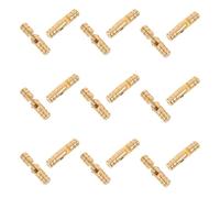 FIXOSHEE 30 Pièces Lot de Charnières Dissimulées Cuivre Charnières Cylindriques Invisibles pour Petite Boîte Bois Supports Pliants pour Bricolage et Coffrets à Bijoux