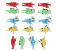 FIXOSHEE 30 pièces Lot de Jouets Parachute Militaire pour Garçon Fille Parachutes Volants Simples et Résistants pour Jeux Extérieurs et Aventures Plein Air
