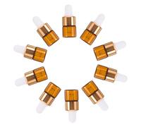 FIXOSHEE 30 Pièces Lot de Mini Flacons Compte-gouttes Verre Teinté Marron pour Huiles Essentielles Bouteilles de Voyage Portables avec Pipette pour Liquides Cosmétiques et Aromathérapie