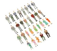 FIXOSHEE 30 pièces Mini Figurines de Personnes Abs pour Maquettes Architecturales Décorations Micro Paysage Modèles Miniatures Colorés pour Tables de Sable et Jeux