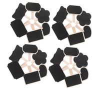 FIXOSHEE 30 Pièces Mini Pince Tableau Ardoise Bois Multi-styles pour Messages Notes Étiquettes Carte Mémos et Portable