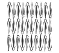 FIXOSHEE 30 pièces Zinc Alloy Spike Cone Charms Long Smooth Pendant For DIY Jewelry Making Craft Accessories