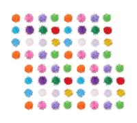 FIXOSHEE 300 Pièces Lot de 300 Balles à Pompons Doux 3 CM pour Chat, Interactif en Peluche Colorée, Assortiment pour Plusieurs Chats, Stimulation et Enrichissement Ludique à la Maison