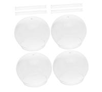 FIXOSHEE 4 Ensembles Japanese Wind Chime Kit Transparent Glass Dome With Tubes DIY Craft For Garden Balcony Outdoor Decorative Zen Wind Bells